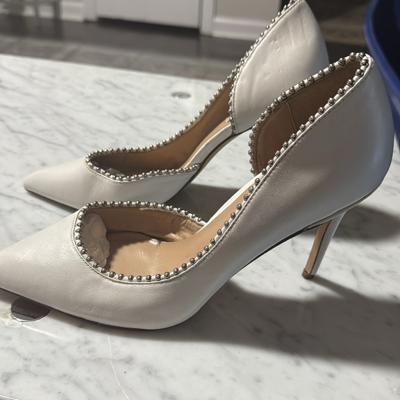 Steve Madden size 9.5 half white studded shoes. - Picture 3 of 7